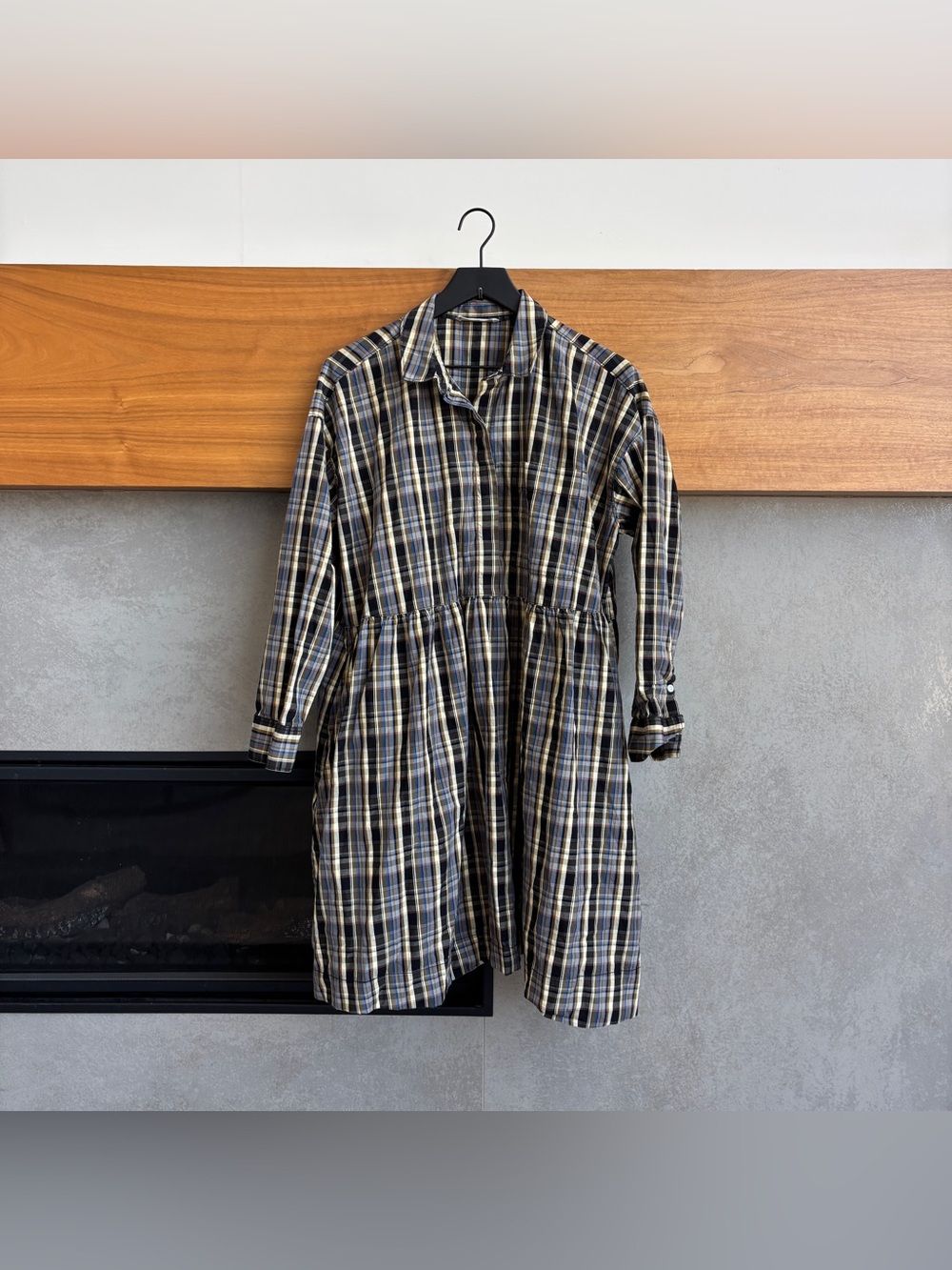 Everlane The Field Dress Plaid, Size M